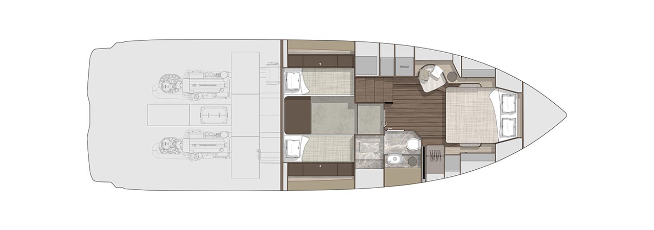 Внешний вид и план расположения яхты A46 LUXURY TENDER