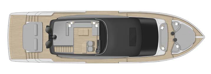 Внешний вид и план расположения яхты SESSANTASETTE 67 CORSA