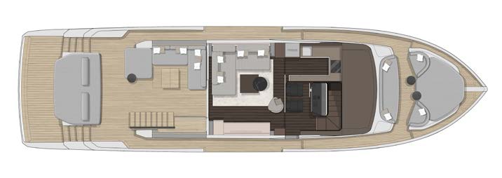 Внешний вид и план расположения яхты SESSANTASETTE 67 CORSA